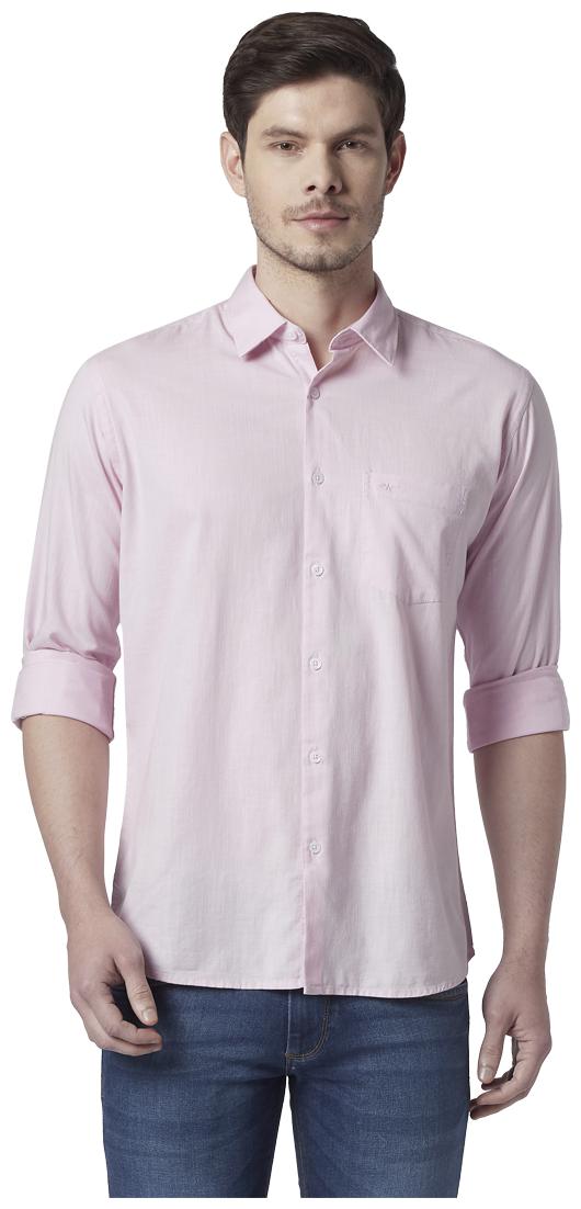 

Park Avenue Men Pink Solid Slim Fit Casual Shirt