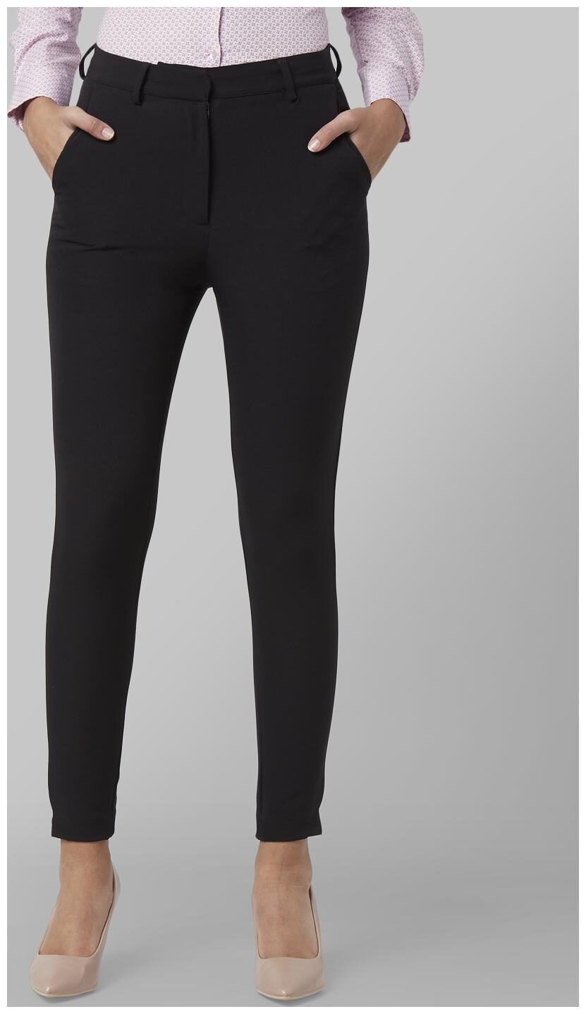 

Park Avenue Women Black Regular fit Regular trousers
