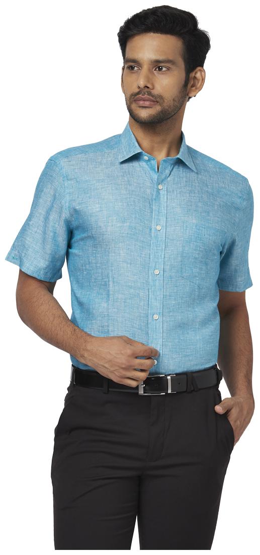 

Park Avenue Men Green Solid Regular Fit Casual Shirt