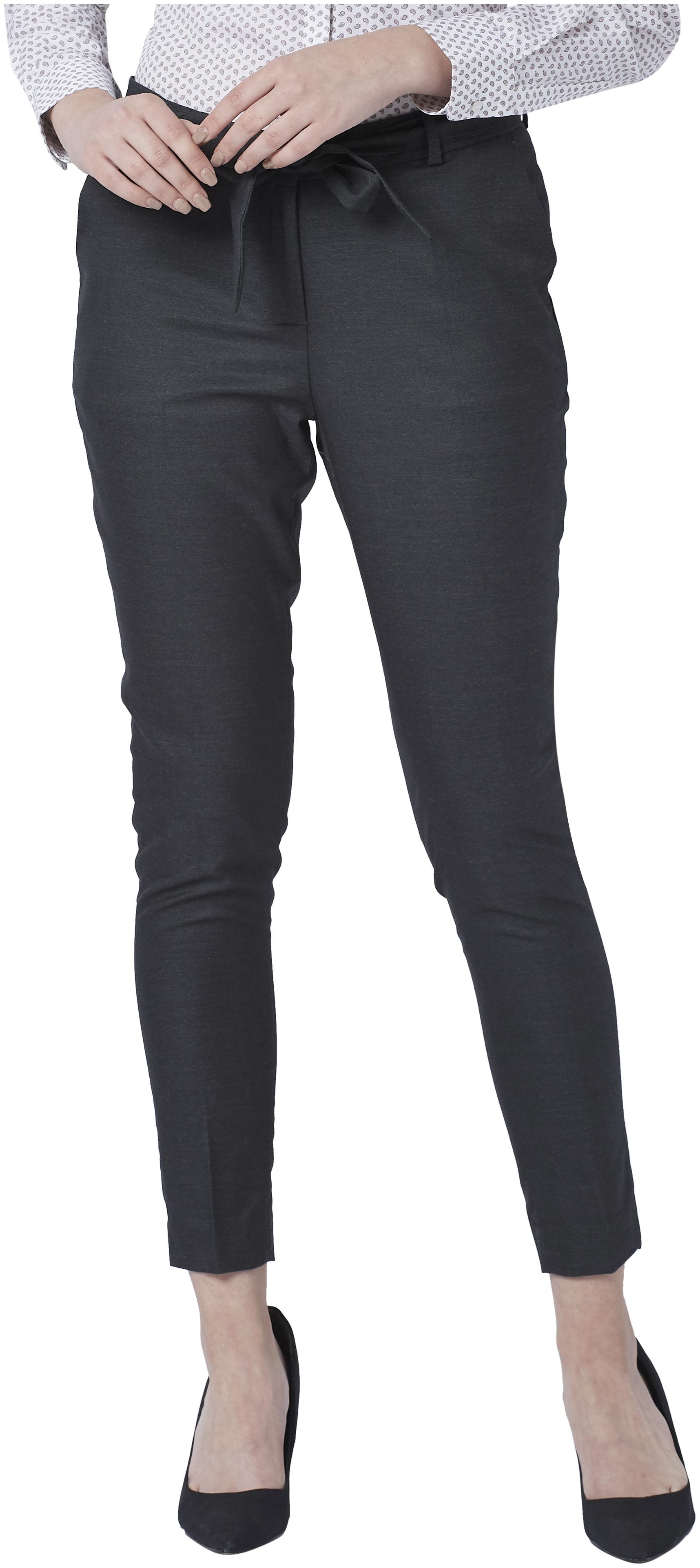 

Park Avenue Women Grey Tapered fit Regular trousers