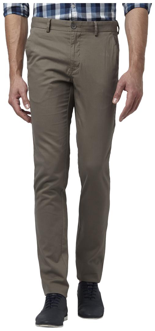 

Park Avenue Men Grey Solid Regular fit Regular trousers