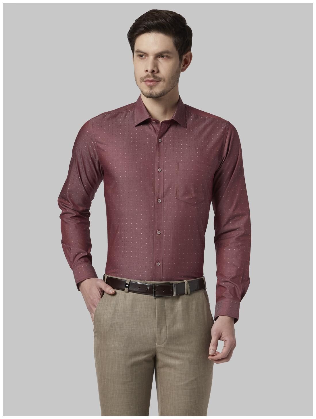 

Park Avenue Men Super slim fit Formal Shirt - Maroon