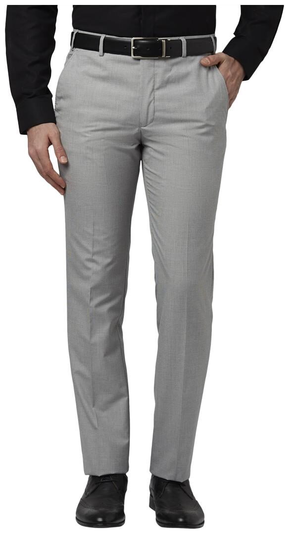 

Park Avenue Men Solid Slim Fit Formal Trouser - Grey