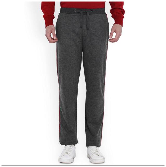 Park Avenue Men Grey Solid Regular fit Track pants
