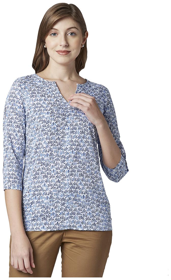 

Park Avenue Women Printed Regular top - Blue