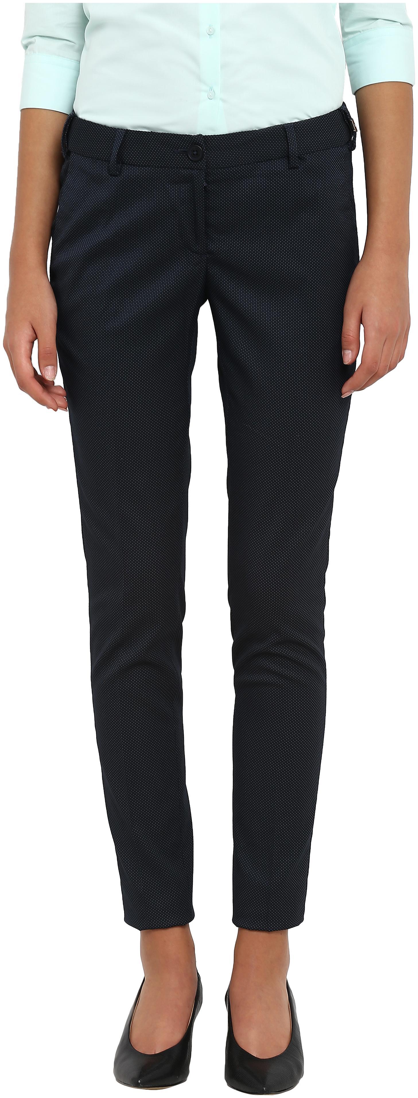 

Park Avenue Women Blue Regular fit Regular trousers