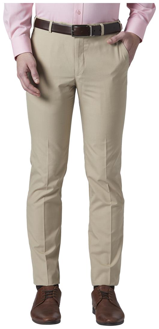 

Park Avenue Men Solid Slim Fit Formal Trouser - Cream