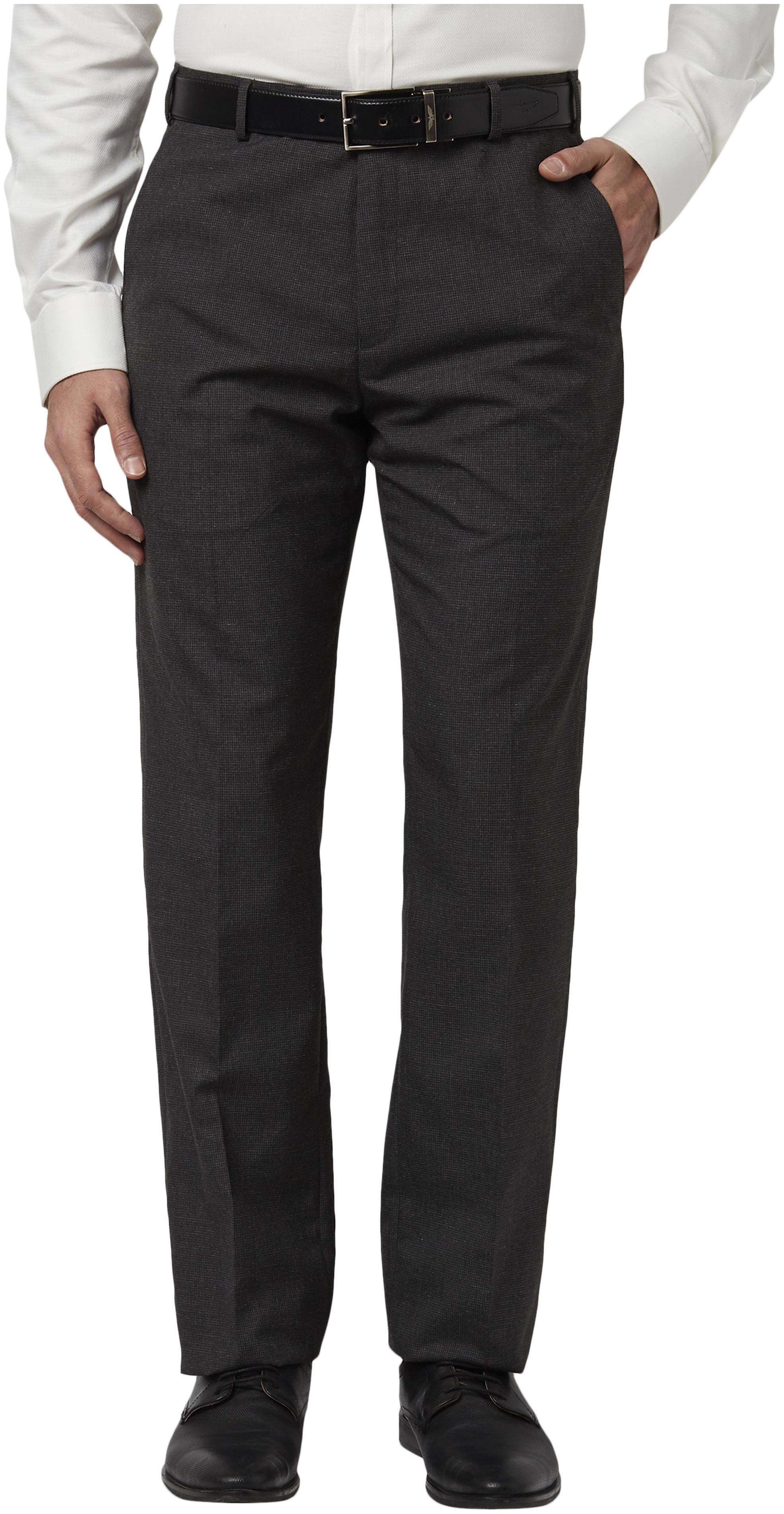 

Park Avenue Men Solid Regular Fit Formal Trouser - Grey