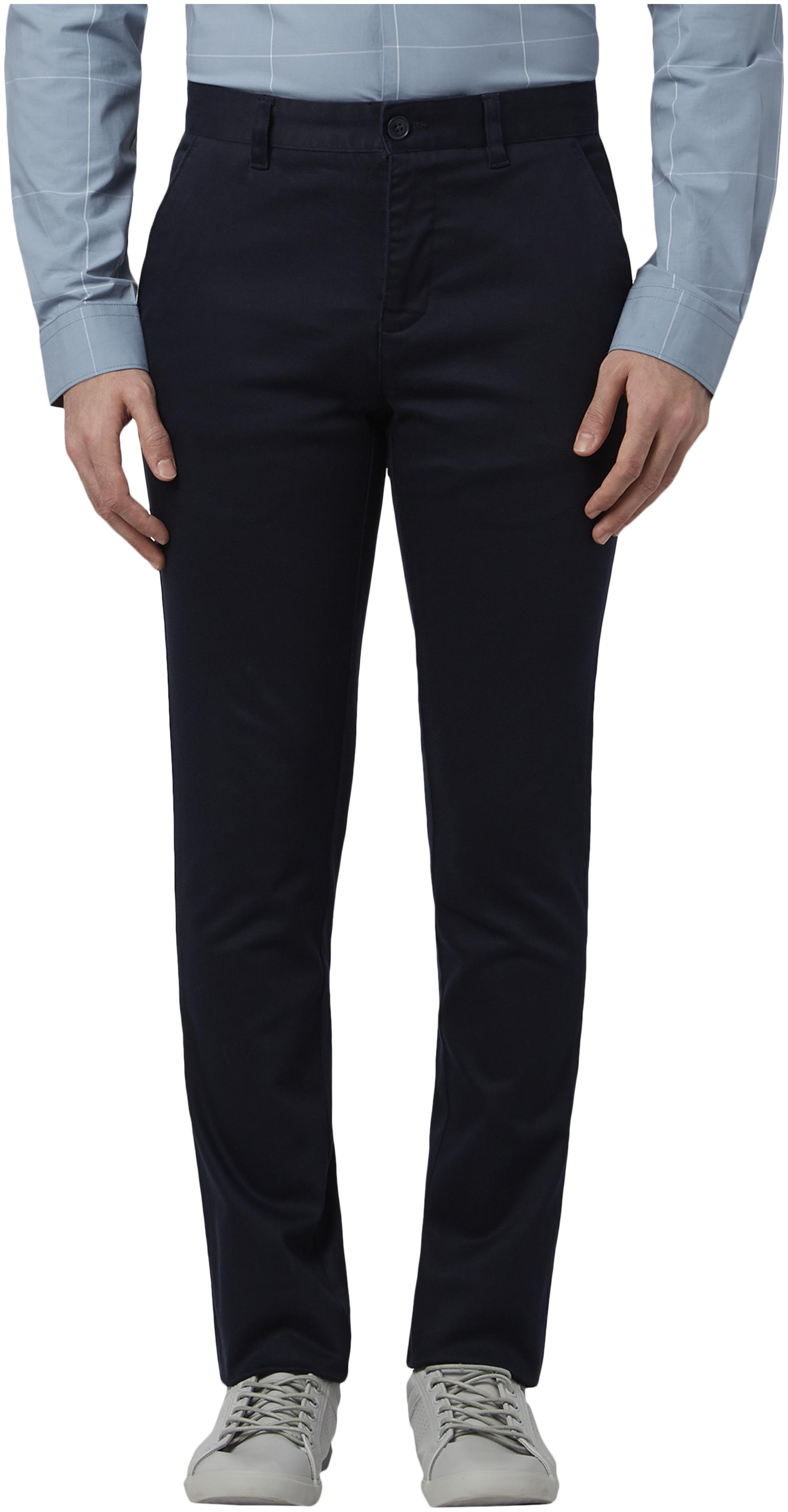 

Park Avenue Men Blue Striped Regular fit Regular trousers