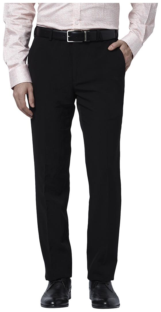 

Park Avenue Men Solid Slim Fit Formal Trouser - Black