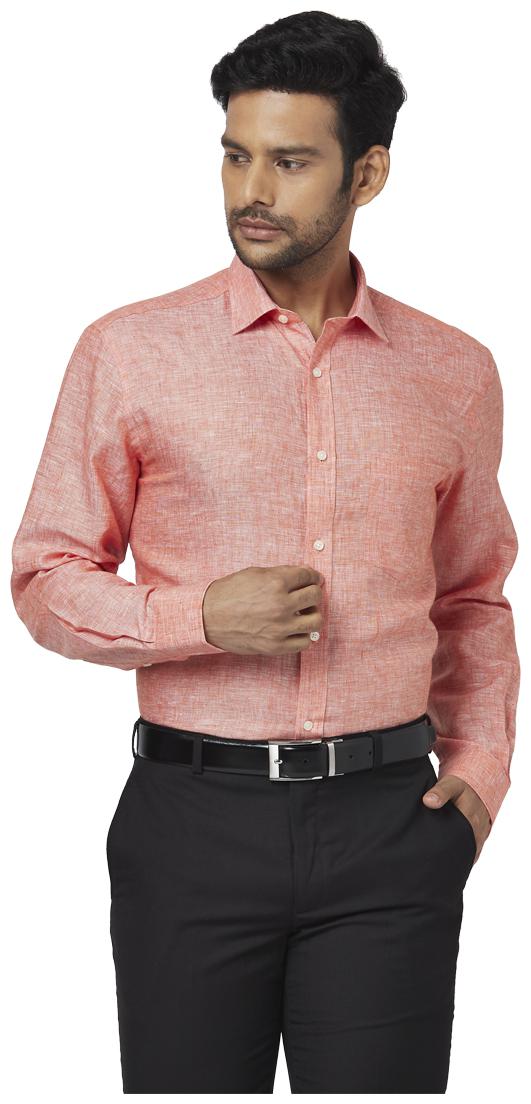 

Park Avenue Men Orange Solid Regular Fit Casual Shirt