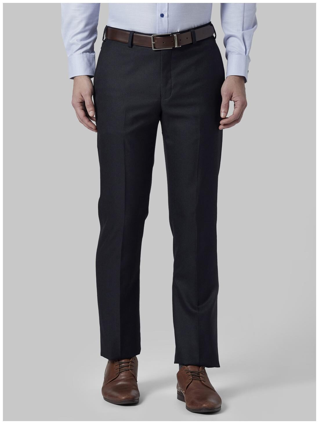 

Park Avenue Men Solid Regular Fit Formal Trouser - Blue