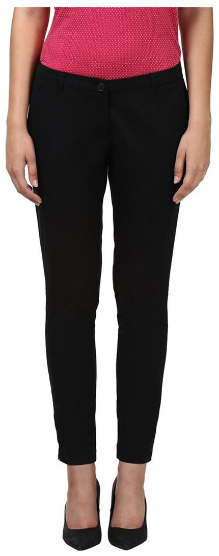 

Park Avenue Women Black Slim fit Regular trousers