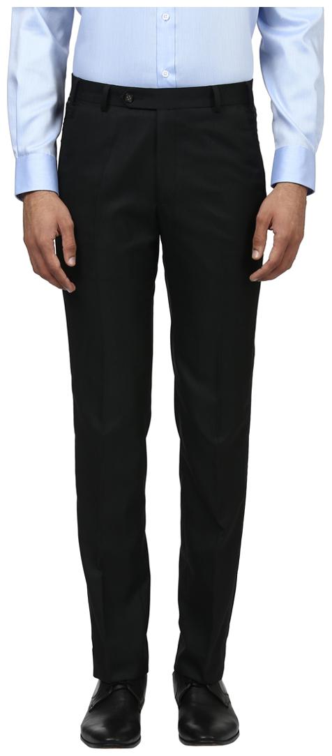 

Park Avenue Men Textured Slim Fit Formal Trouser - Black