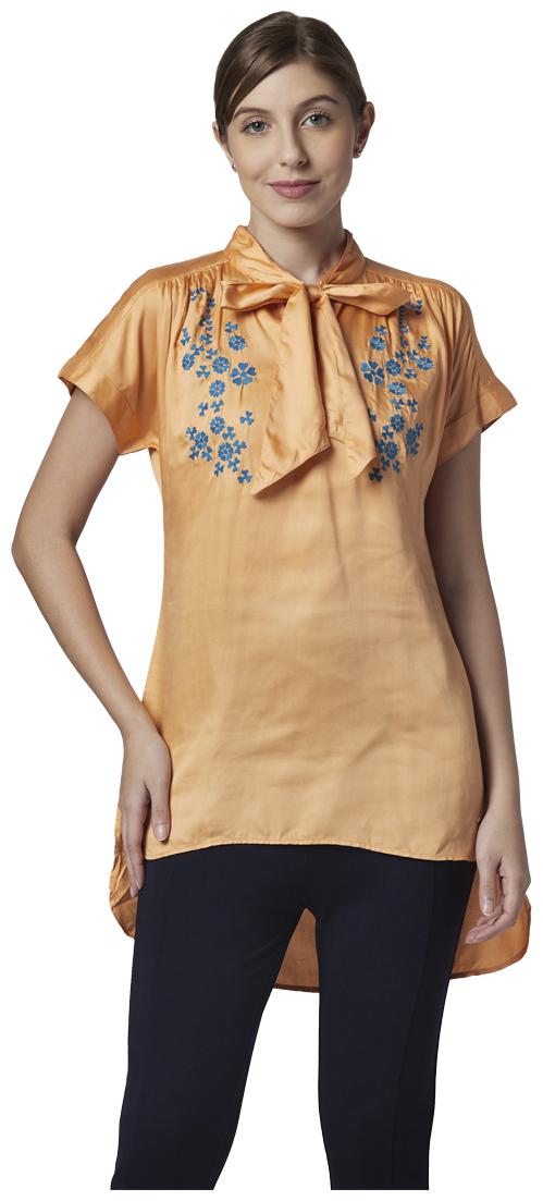 

Park Avenue Women Embroidered Regular tunic - Orange