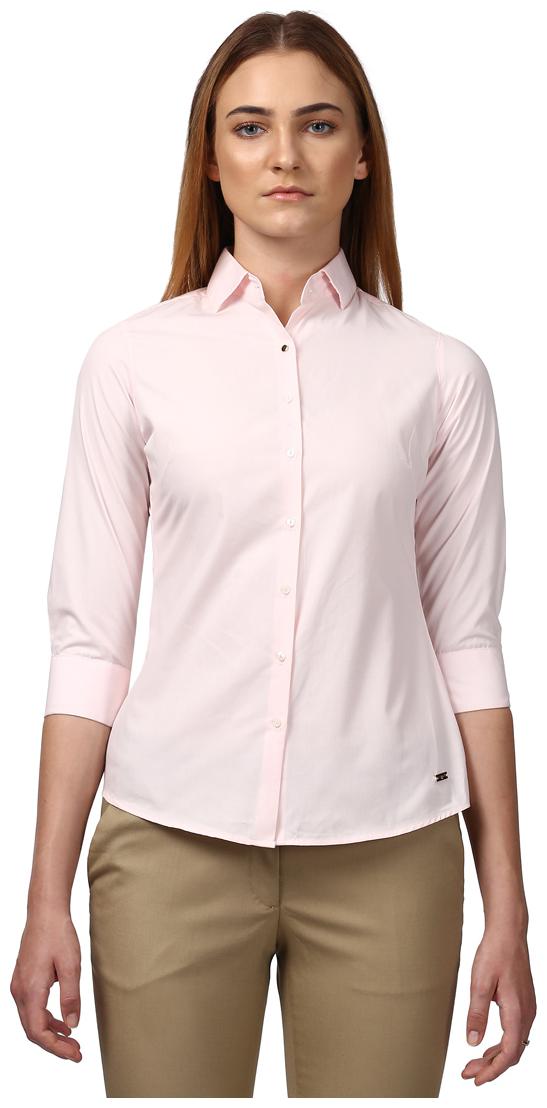 

Park Avenue Women Women Pink Solid Regular Fit Shirt