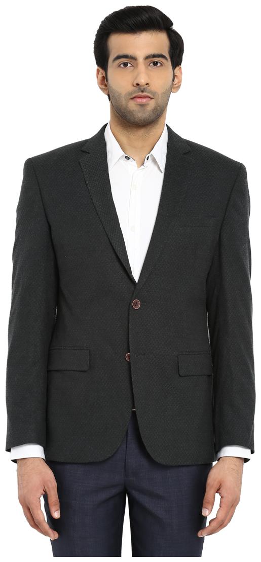 

Park Avenue Men Black Solid Slim fit Single Breasted Blazer