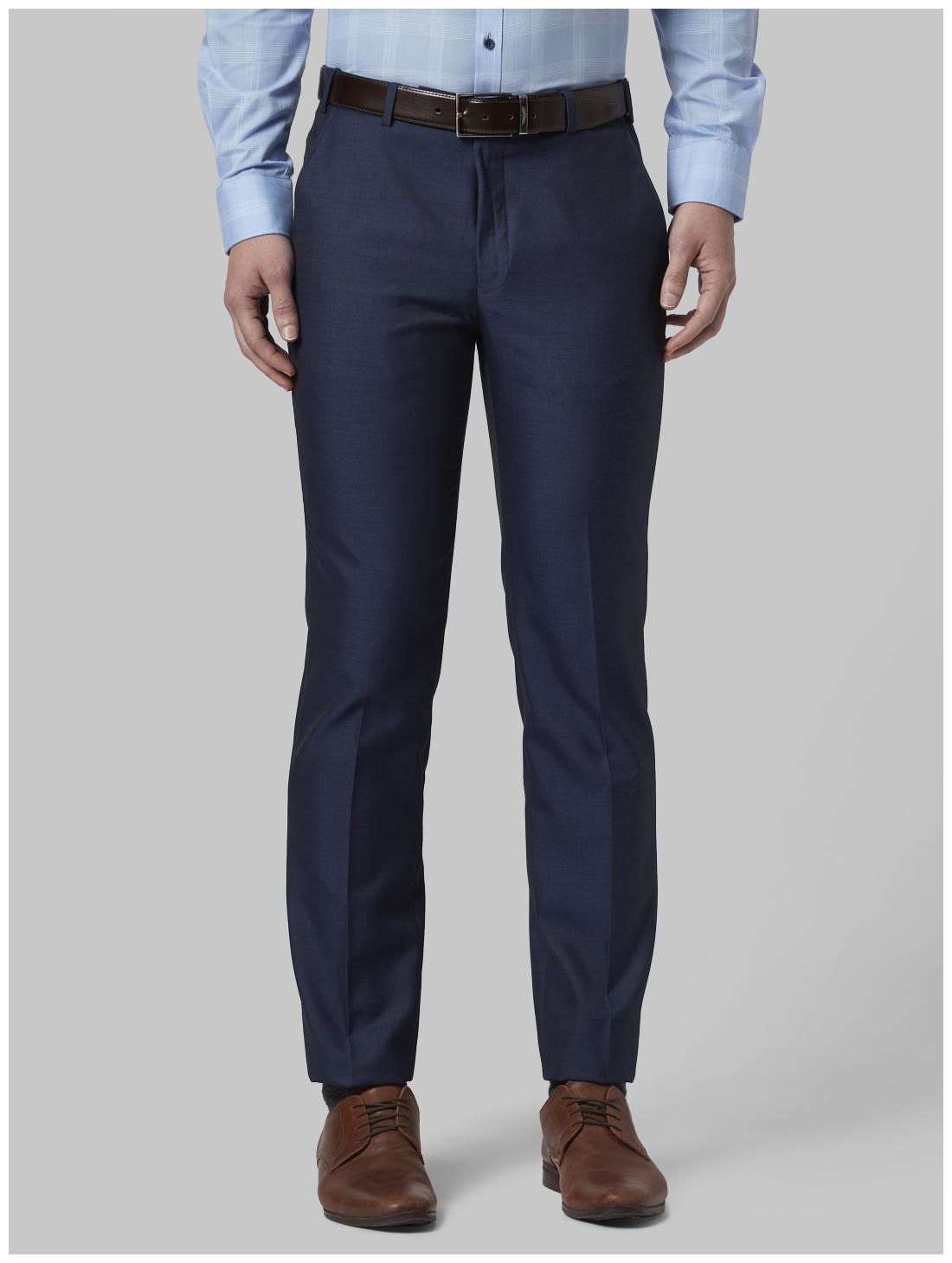 

Park Avenue Men Solid Slim Fit Formal Trouser - Blue