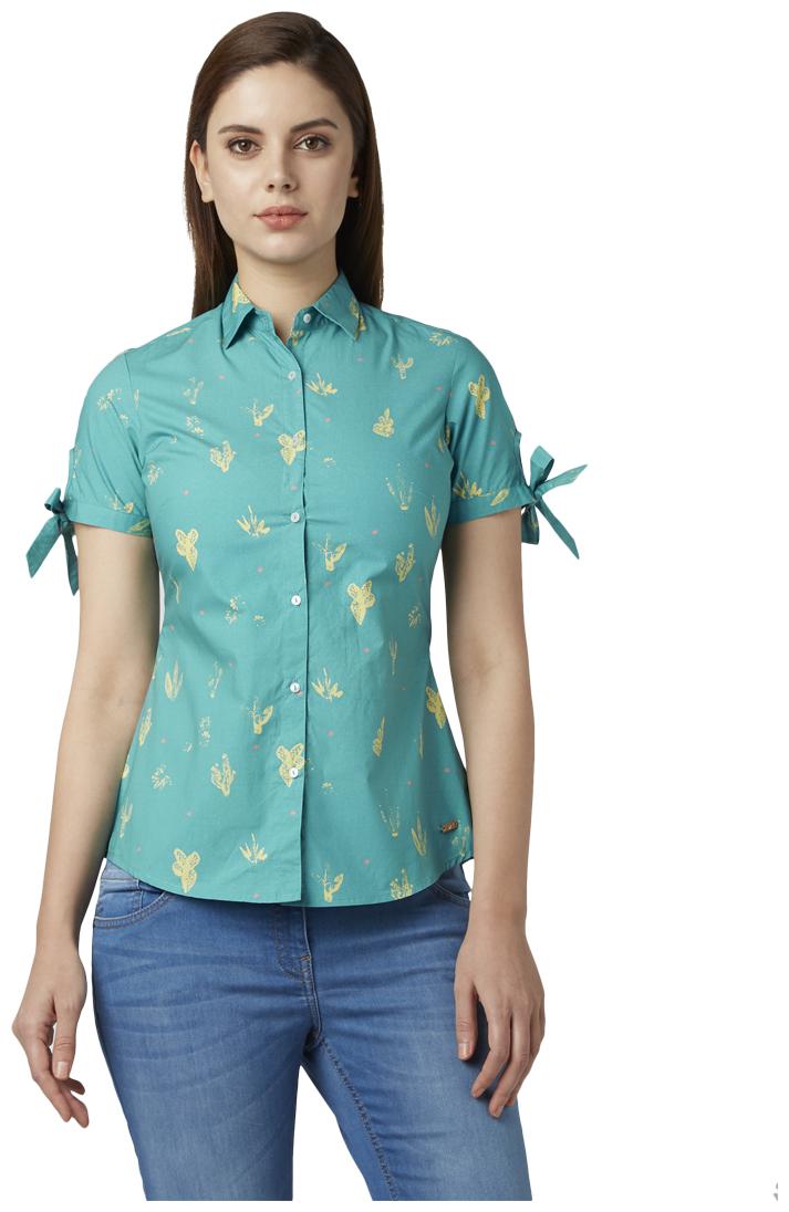 

Park Avenue Women Solid Regular top - Blue