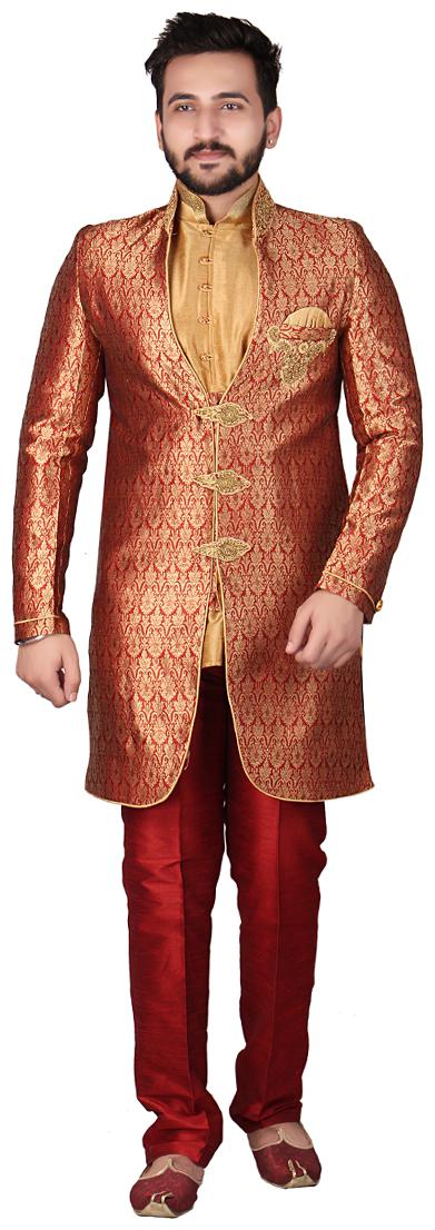 

Partywear Kurta Pyjama With Waistcoat