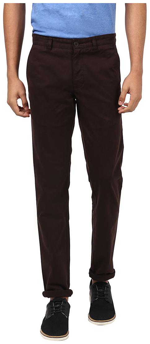 

Parx Men Beige Solid Slim fit Regular trousers