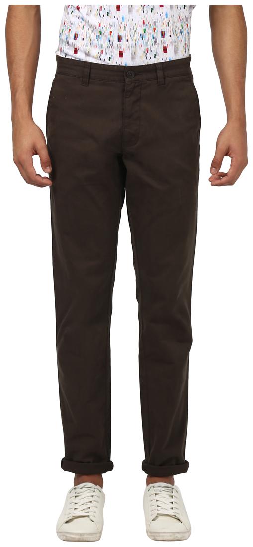 

Parx Men Beige Solid Slim fit Regular trousers