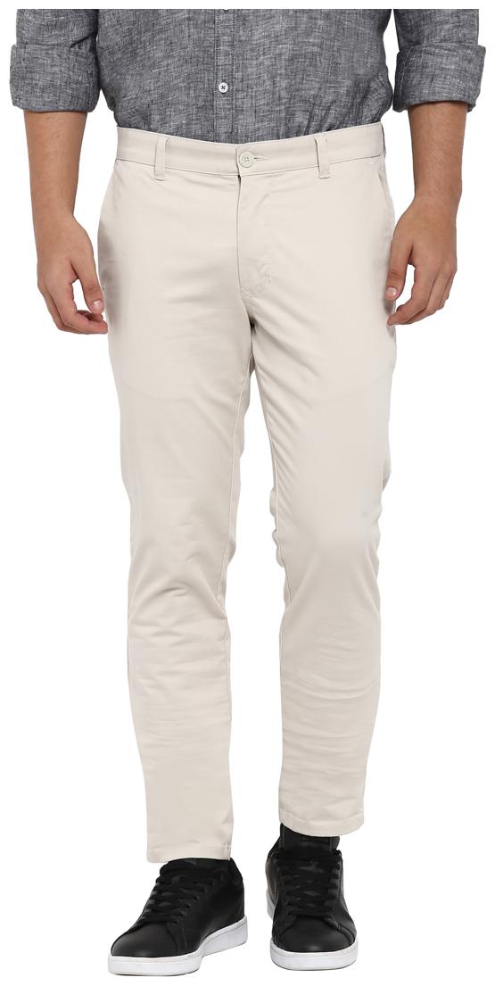 

Parx Men Beige Solid Skinny fit Regular trousers