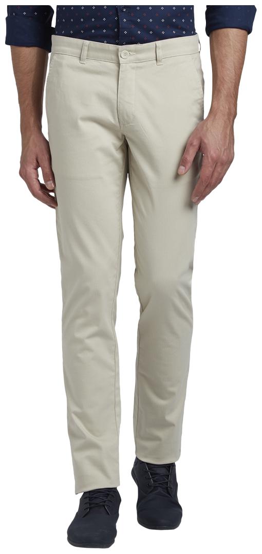 

Parx Men Beige Textured Slim fit Regular trousers