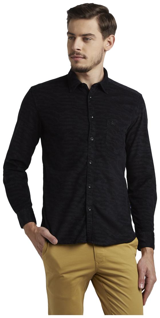 

Parx Men Black Solid Slim Fit Casual Shirt