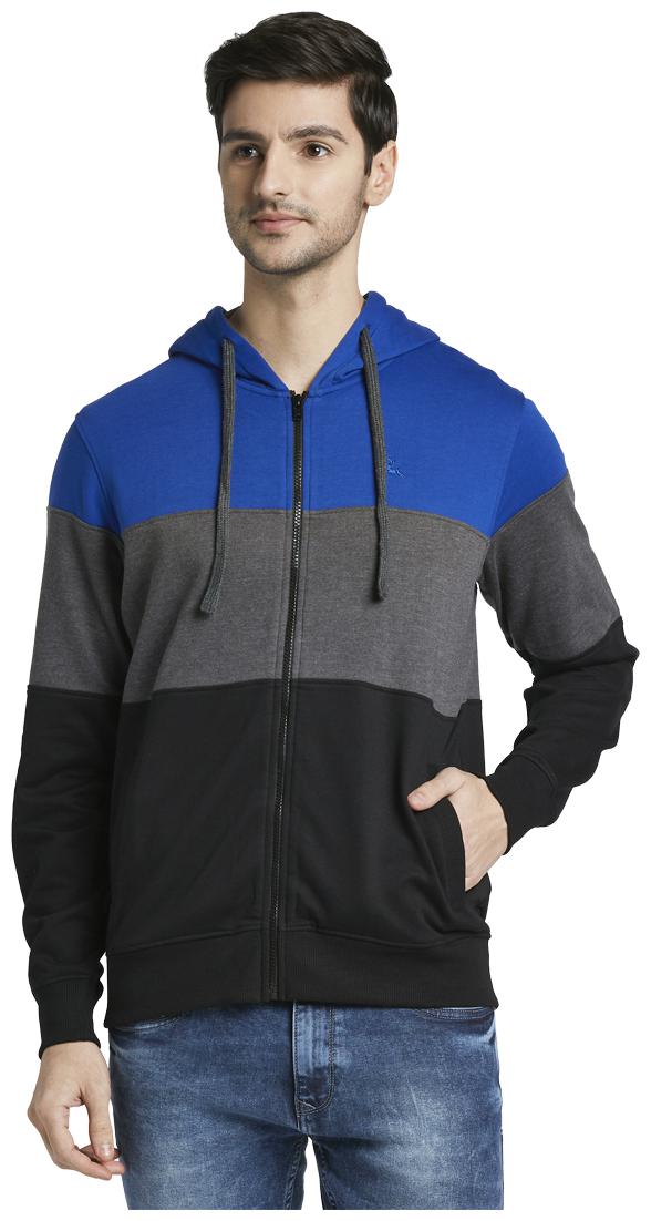 

Parx Men Black Hooded Sweatshirt