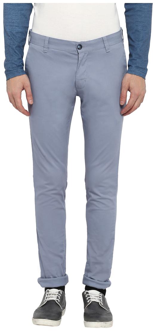 

Parx Men Blue Solid Slim fit Regular trousers