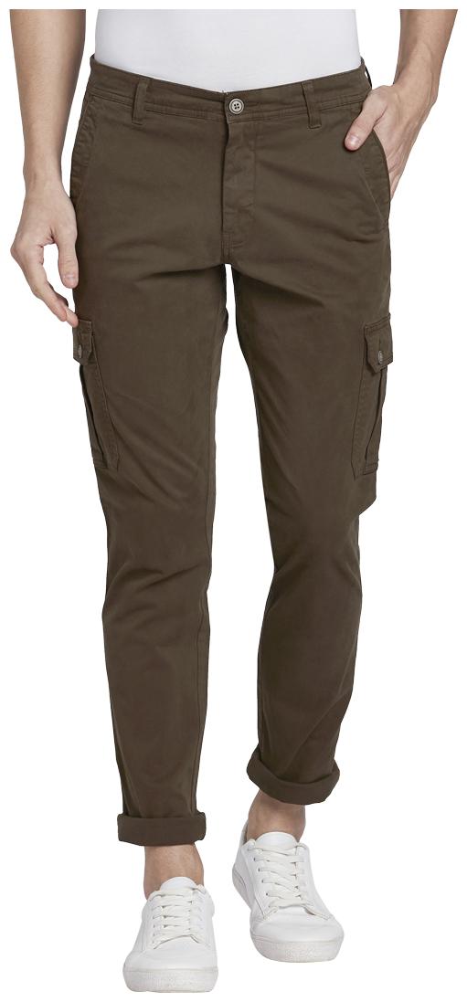 

Parx Men Brown Solid Tapered fit Regular trousers