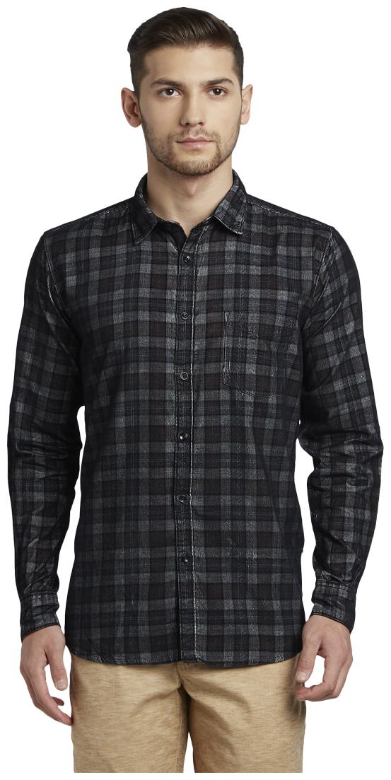 

Parx Men Grey Checked Slim Fit Casual Shirt