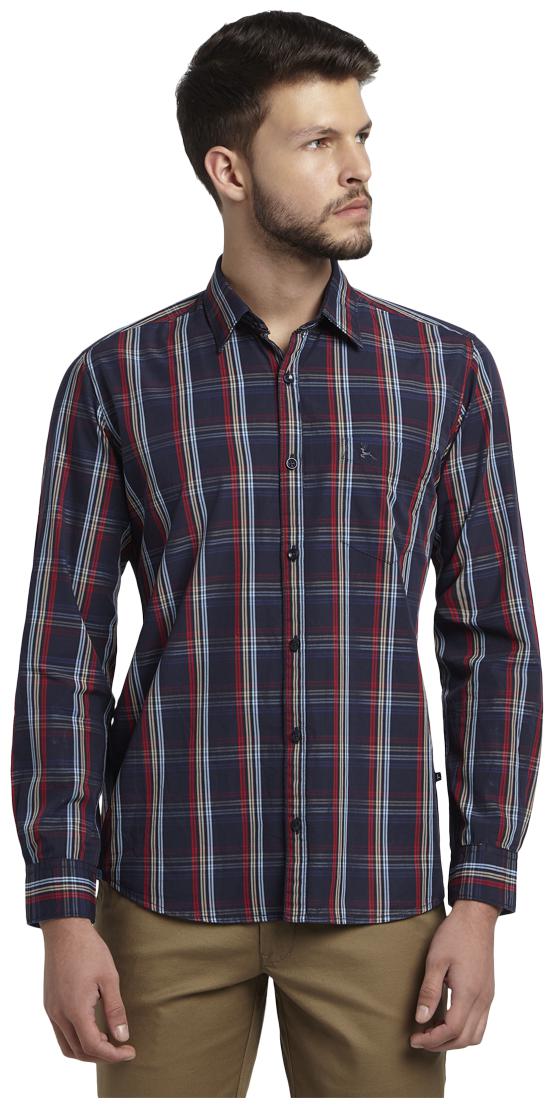 

Parx Men Red Checked Slim Fit Casual Shirt