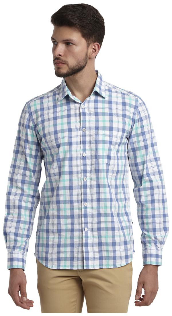 

Parx Men Green Checked Slim Fit Casual Shirt