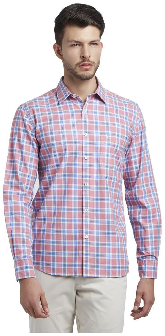 

Parx Men Red Checked Slim Fit Casual Shirt
