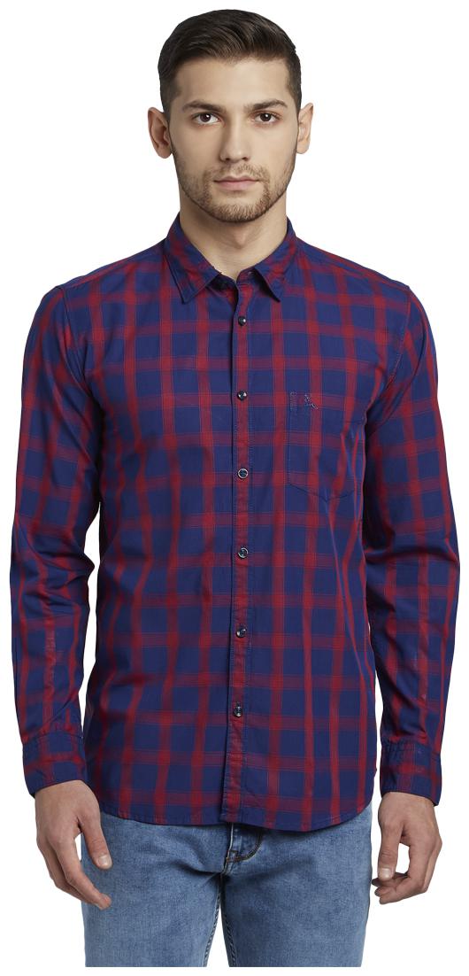

Parx Men Red Checked Slim Fit Casual Shirt