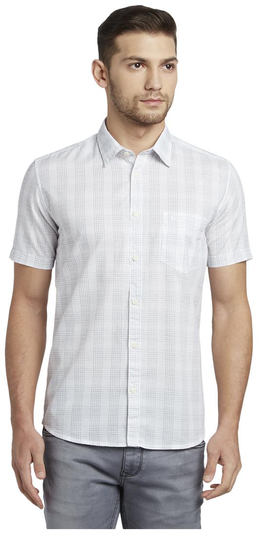 

Parx Men White Checked Slim Fit Casual Shirt