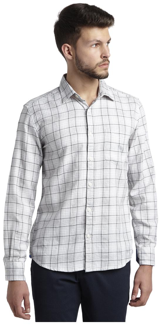 

Parx Men Grey Checked Slim Fit Casual Shirt