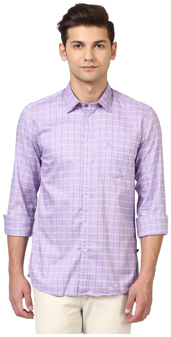 

Parx Men Purple Checked Slim Fit Casual Shirt