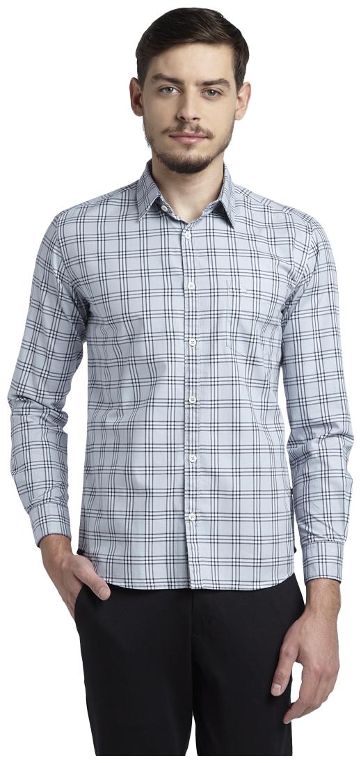 

Parx Men Grey Checked Slim Fit Casual Shirt