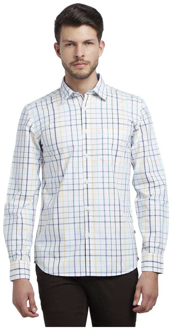 

Parx Men White Checked Slim Fit Casual Shirt