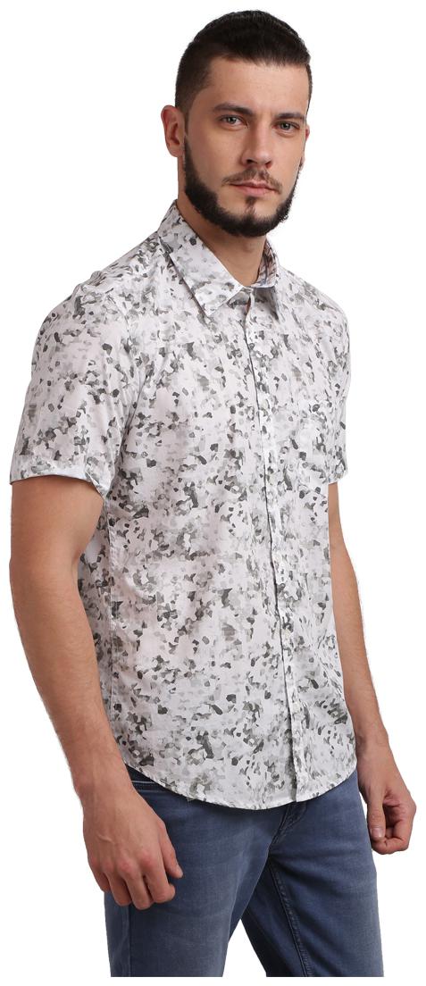 

Parx Men Grey Printed Regular Fit Casual Shirt