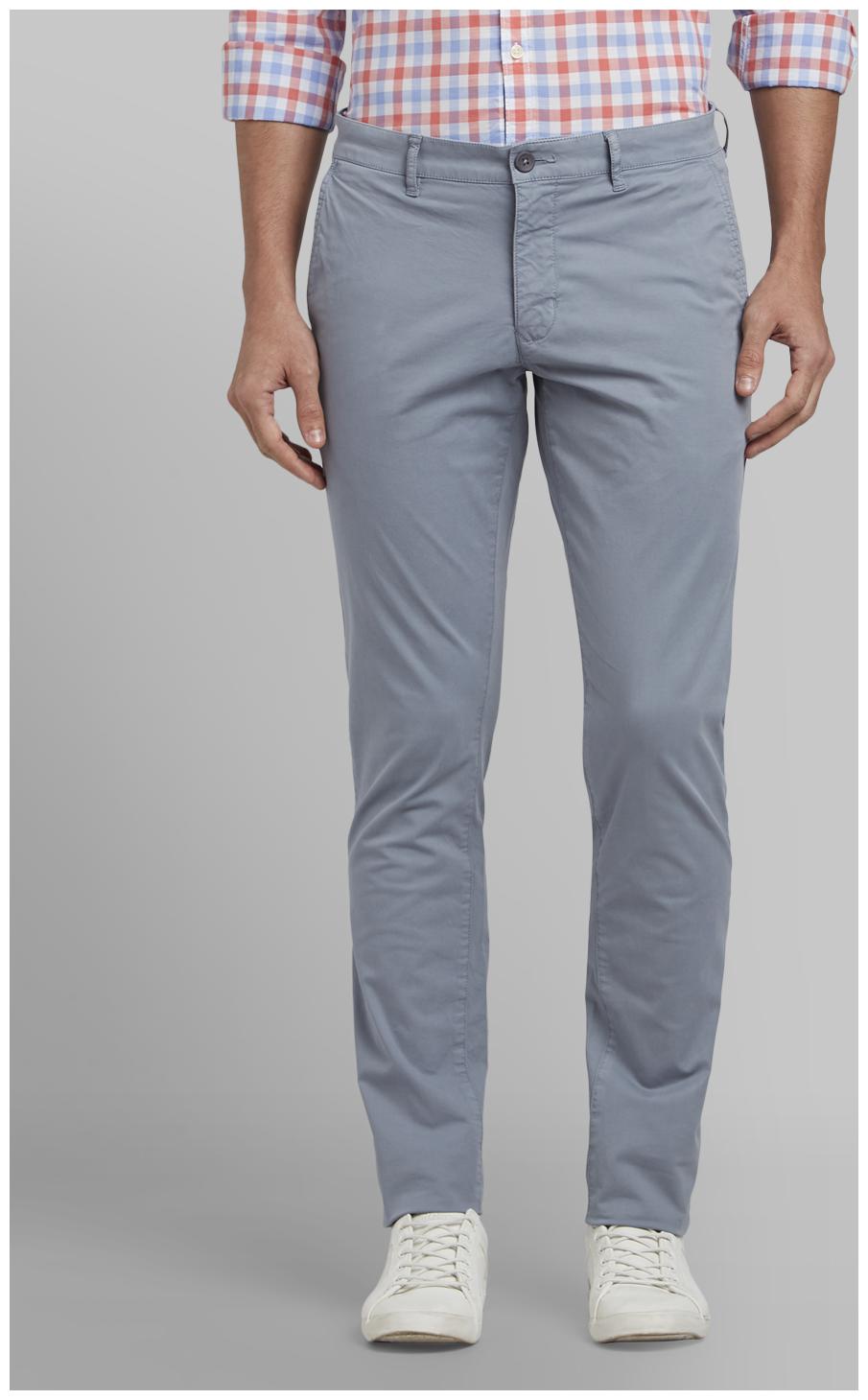 

Parx Men Grey Solid Tapered fit Regular trousers