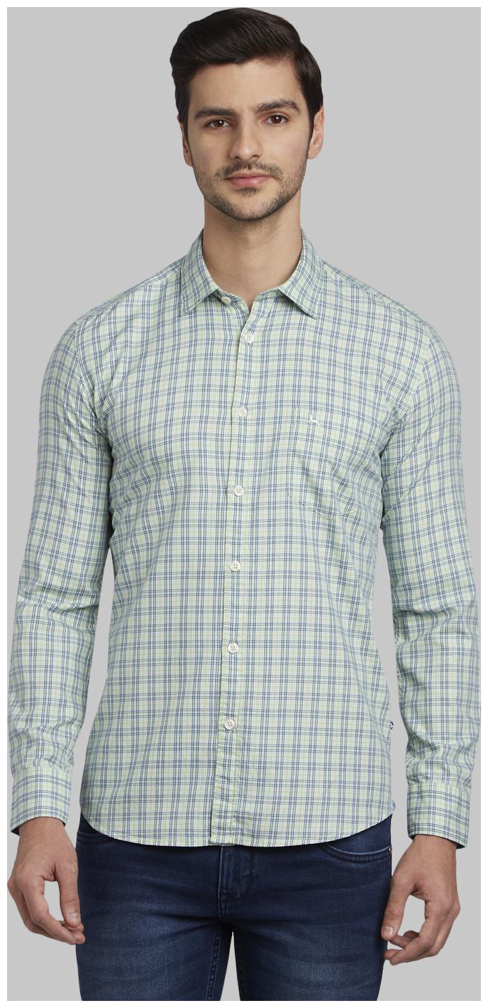 

Parx Men Green Checked Slim Fit Casual Shirt