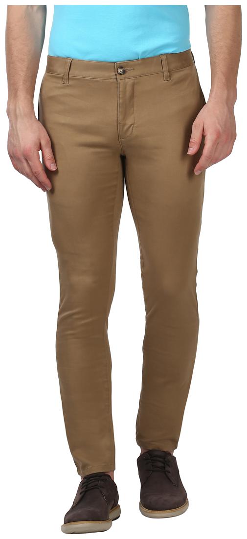 

Parx Men Beige Solid Slim fit Regular trousers