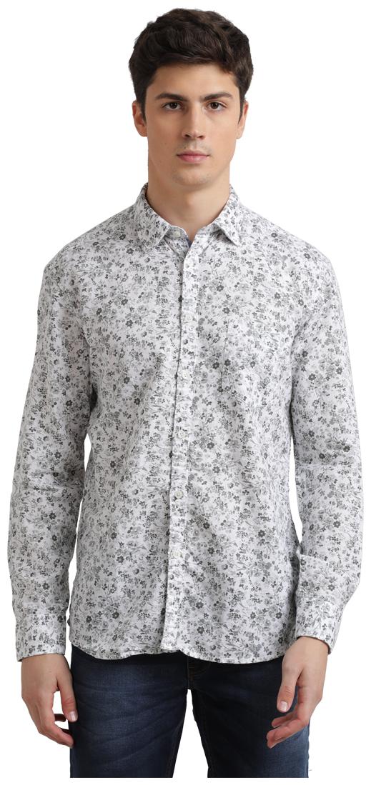 

Parx Men Grey Floral Regular Fit Casual Shirt