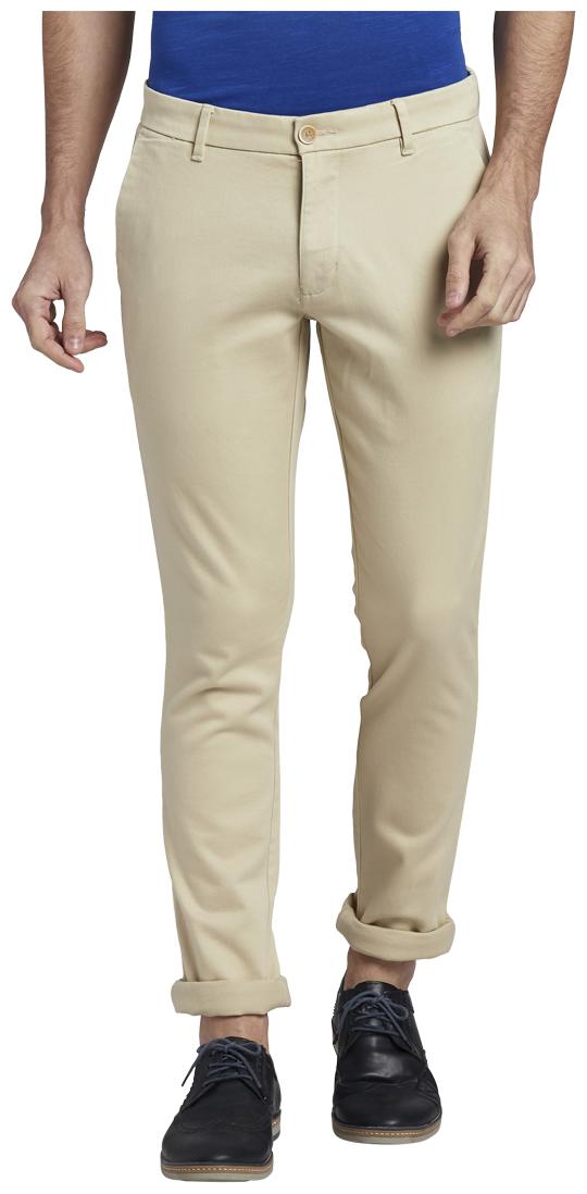 

Parx Men Brown Solid Slim fit Regular trousers