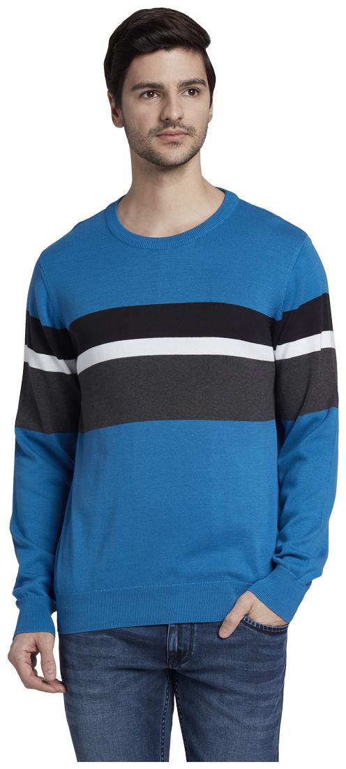 

Parx Cotton Men Blue Longline Sweater