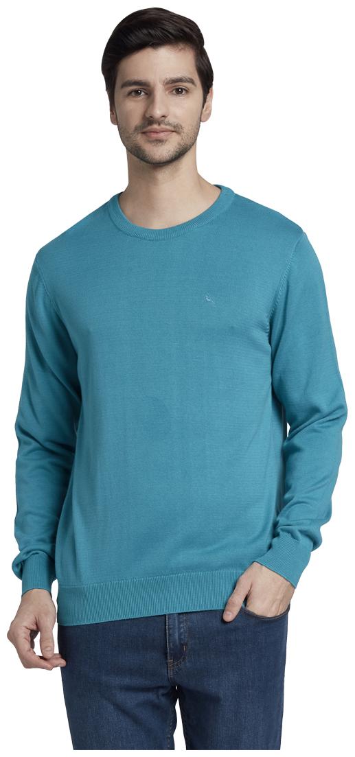 

Parx Cotton Men Green Longline Sweater